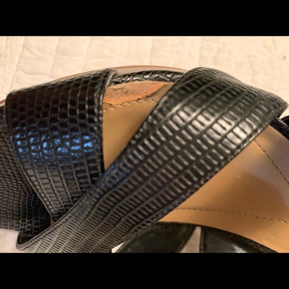 Black Alfani Size 10 Strappy Block Heels - Picture 4 of 5